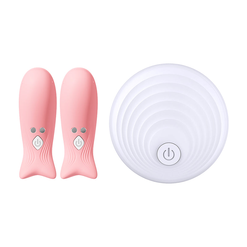 Dolphin Duo - Remote Control Vibrating Nipple Clips