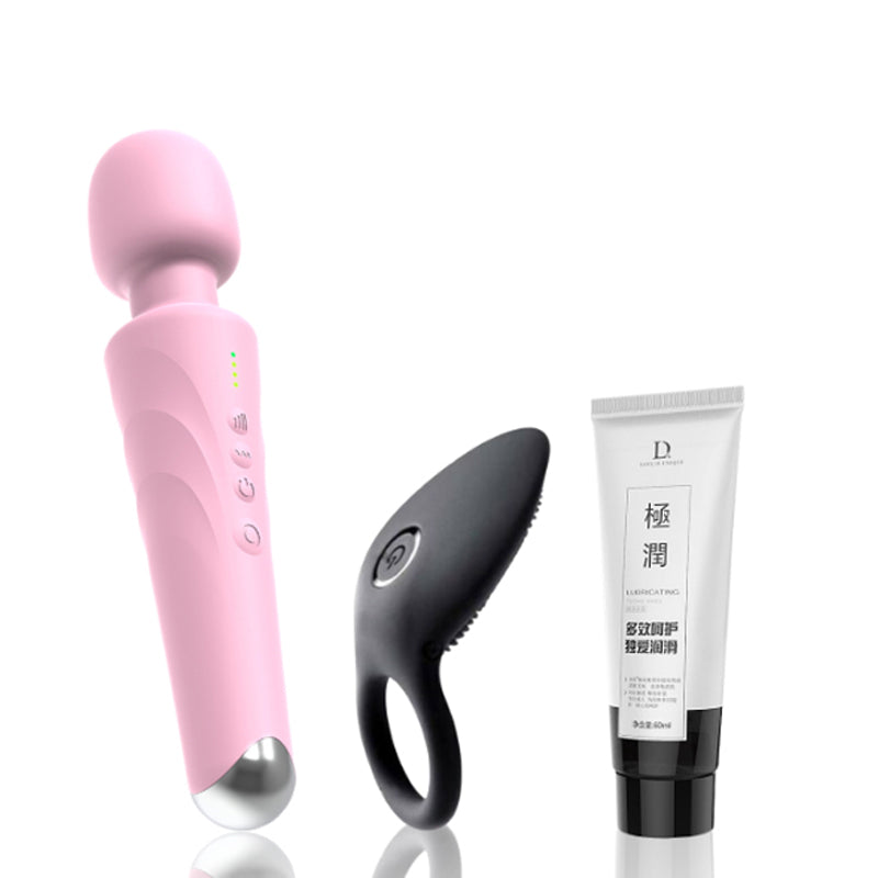 Bundle and Save - Vibrator, Cock Ring, Lubricant