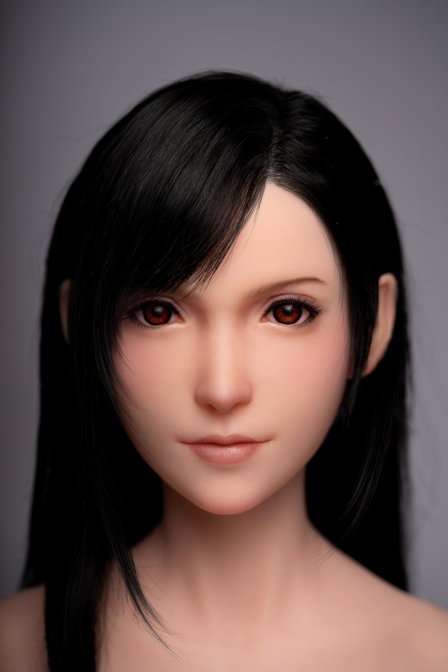 Game Lady 100 cm B Silicone Seamless Neck - Tifa (Implanted Hair)