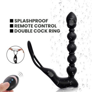 Ace - Remote Control Vibrating Silicone Anal Beads - FRISKY BUSINESS SG