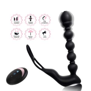 Ace - Remote Control Vibrating Silicone Anal Beads - FRISKY BUSINESS SG