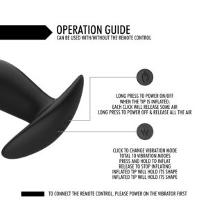 Air-Maxx Anal Vibe - Inflatable Vibrating Anal Plug - FRISKY BUSINESS SG