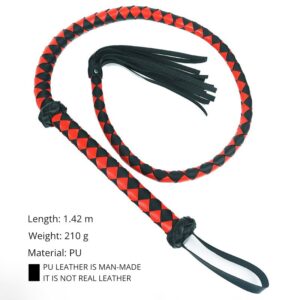 BDSM - 1.4 m Long Novelty PU Leather Whip - FRISKY BUSINESS SG