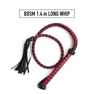BDSM - 1.4 m Long Novelty PU Leather Whip - FRISKY BUSINESS SG