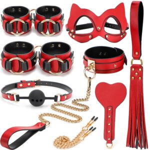 BDSM - 8 Piece Leather BDSM Set - FRISKY BUSINESS SG