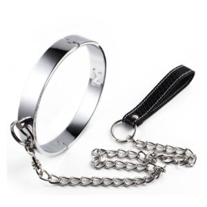 BDSM - Alloy Collar & Leash - FRISKY BUSINESS SG