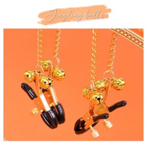 BDSM - Collar + Pacifier + Bell Nipple Clamps & Chains - FRISKY BUSINESS SG