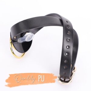 BDSM - Collar + Pacifier + Bell Nipple Clamps & Chains - FRISKY BUSINESS SG