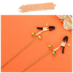 BDSM - Collar + Pacifier + Bell Nipple Clamps & Chains - FRISKY BUSINESS SG