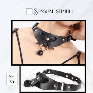 BDSM - Leather Cat Bell Collar - FRISKY BUSINESS SG