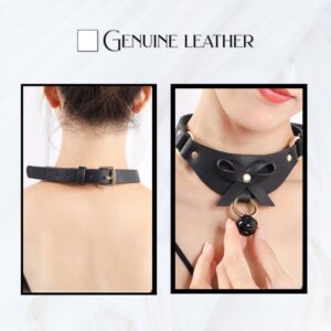BDSM - Leather Cat Bell Collar - FRISKY BUSINESS SG
