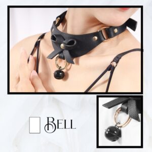 BDSM - Leather Cat Bell Collar - FRISKY BUSINESS SG