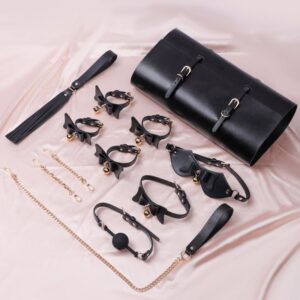 BDSM - Premium 12-piece Butterfly Set (Inclusive of Leather Storage Bag) - FRISKY BUSINESS SG