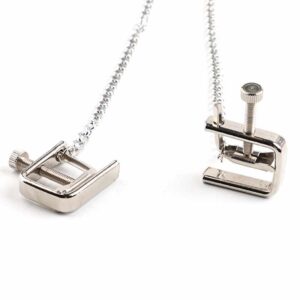 BDSM - Sexy Non-Piercing Adjustable Nipple Clamps & Chains - FRISKY BUSINESS SG