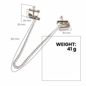 BDSM - Sexy Non-Piercing Adjustable Nipple Clamps & Chains - FRISKY BUSINESS SG