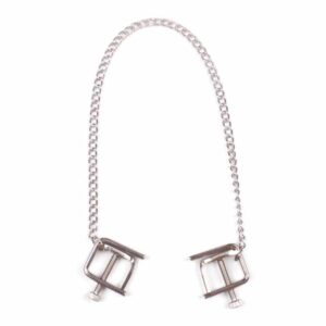 BDSM - Sexy Non-Piercing Adjustable Nipple Clamps & Chains - FRISKY BUSINESS SG
