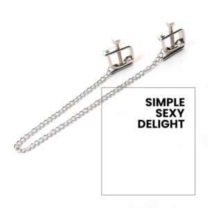 BDSM - Sexy Non-Piercing Adjustable Nipple Clamps & Chains - FRISKY BUSINESS SG
