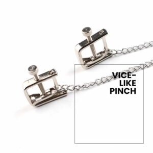 BDSM - Sexy Non-Piercing Adjustable Nipple Clamps & Chains - FRISKY BUSINESS SG