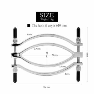 BDSM - Steel Vagina Lips Clamp - FRISKY BUSINESS SG