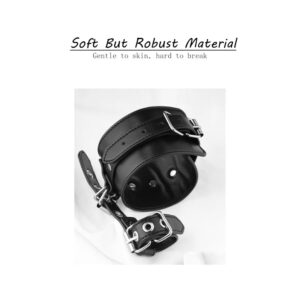BDSM - Wrist to Thumb PU Leather Cuffs, Bondage Restraint - FRISKY BUSINESS SG