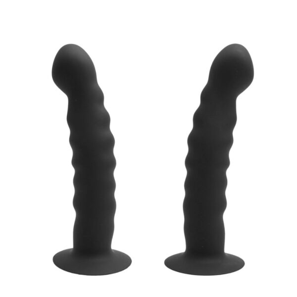 Black Ribbed Dildo - FRISKY BUSINESS SG