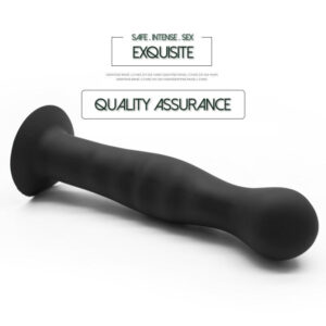 Black Ribbed Dildo - FRISKY BUSINESS SG