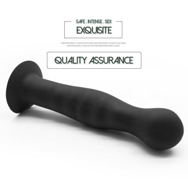 Black Ribbed Dildo - FRISKY BUSINESS SG