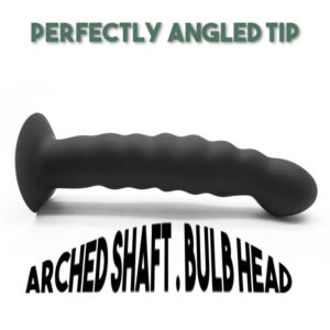 Black Ribbed Dildo - FRISKY BUSINESS SG