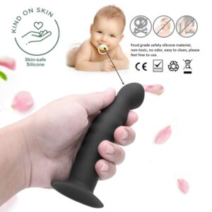 Black Ribbed Dildo - FRISKY BUSINESS SG