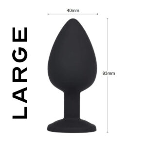 Black Silicone Butt Plug - FRISKY BUSINESS SG