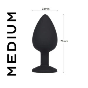Black Silicone Butt Plug - FRISKY BUSINESS SG
