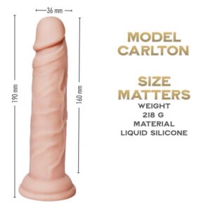 Carlton 19 cm - Captain Series Realistic Silicone Dildo - FRISKY BUSINESS SG