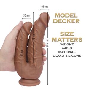 Decker 20.5 cm - Captain Series Realistic Silicone Dildo - FRISKY BUSINESS SG