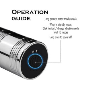 FERRO - Stainless Steel Rechargeable splash proof Vibrator (Silver) - FRISKY BUSINESS SG