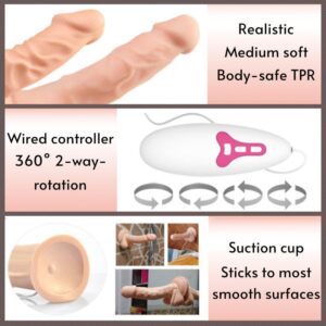 Inferno - Rotating Super Dildo with Suction Cup - FRISKY BUSINESS SG