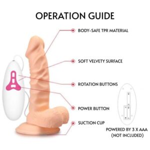 Inferno - Rotating Super Dildo with Suction Cup - FRISKY BUSINESS SG