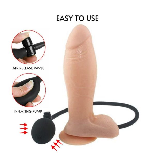 Inflatable Dildo With Suction Cup - FRISKY BUSINESS SG