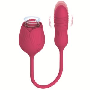 Rose - 2 in 1 Clitoris Stimulator - FRISKY BUSINESS SG
