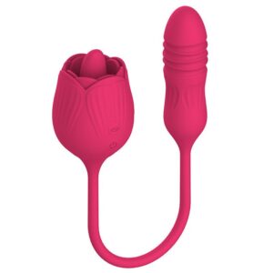 Rose - 2 in 1 Clitoris Stimulator - FRISKY BUSINESS SG
