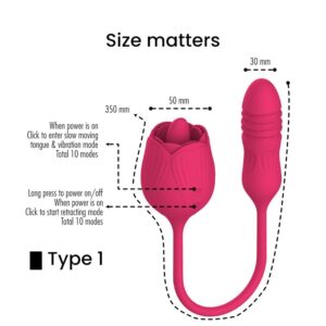 Rose - 2 in 1 Clitoris Stimulator - FRISKY BUSINESS SG