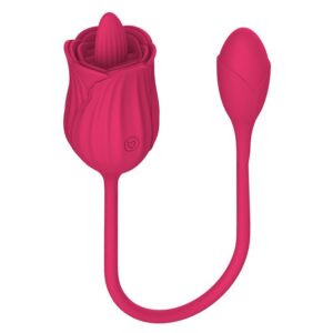 Rose - 2 in 1 Clitoris Stimulator - FRISKY BUSINESS SG