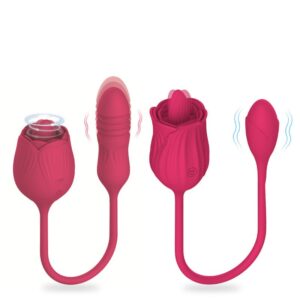 Rose - 2 in 1 Clitoris Stimulator - FRISKY BUSINESS SG