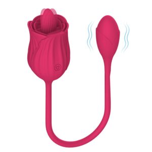 Rose - 2 in 1 Clitoris Stimulator - FRISKY BUSINESS SG