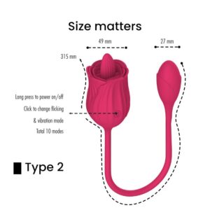 Rose - 2 in 1 Clitoris Stimulator - FRISKY BUSINESS SG