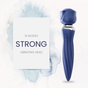 Rose Whisper - Powerful Dual-Ended Vibrator Wand, Female Adult Sex Toy - FRISKY BUSINESS SG