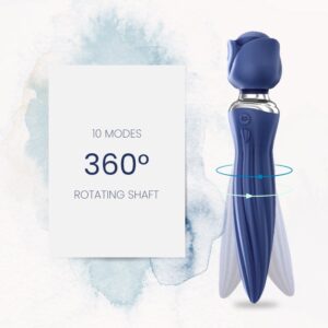 Rose Whisper - Powerful Dual-Ended Vibrator Wand, Female Adult Sex Toy - FRISKY BUSINESS SG