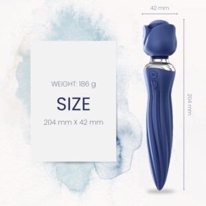 Rose Whisper - Powerful Dual-Ended Vibrator Wand, Female Adult Sex Toy - FRISKY BUSINESS SG