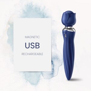 Rose Whisper - Powerful Dual-Ended Vibrator Wand, Female Adult Sex Toy - FRISKY BUSINESS SG