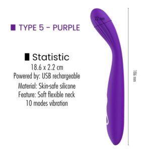 Single Vibrator - Soft Flexible Neck - FRISKY BUSINESS SG