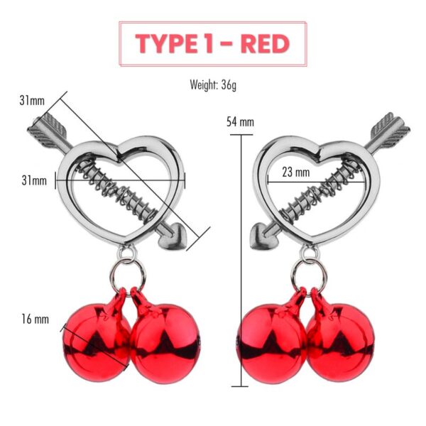 Sping Nipple Clamps, Adult Unisex BDSM Sex Toys - FRISKY BUSINESS SG